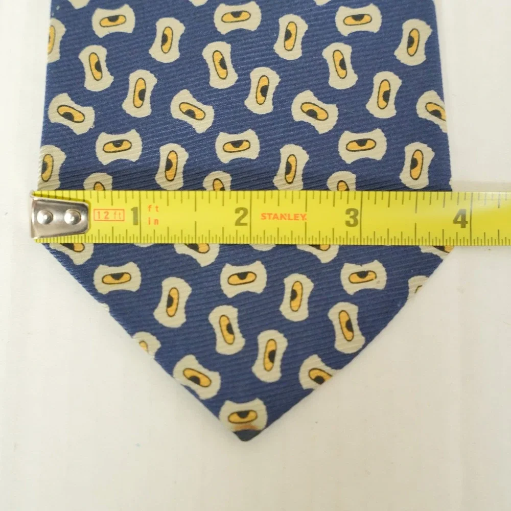 Polo Ralph Lauren Men's Tie Blue Novelty Peanut Pattern 56